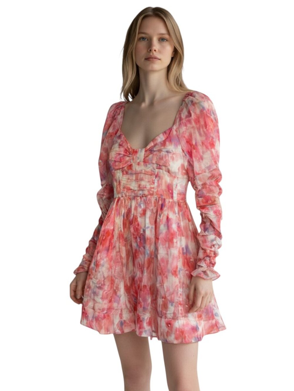 Saint Armont Esme Sweetheart Mini Dress Cherie D'Amour Print